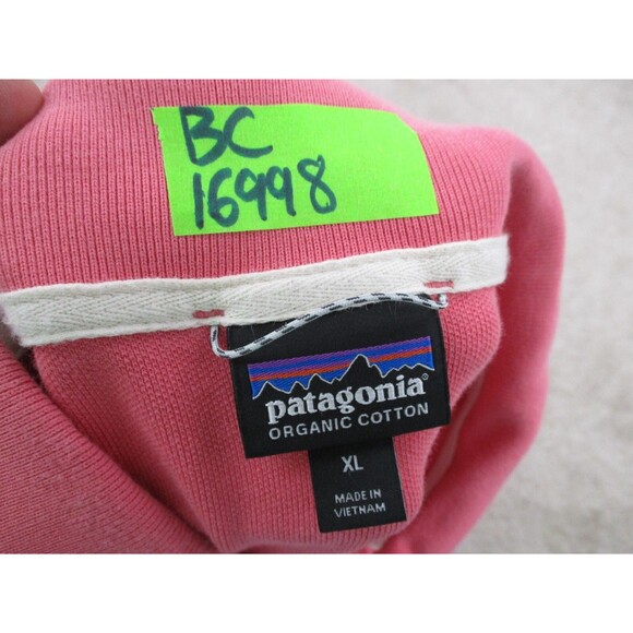 Patagonia Belwe Pique Polo Shirt Men Extra Large XL Pink Organic Cotton Golf - Picture 11 of 11